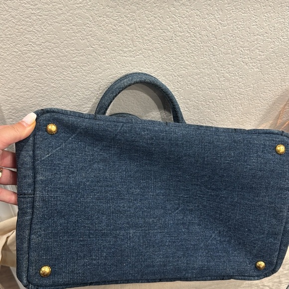 Prada Blue Denim Canapa Tote Bag - Picture 13 of 16